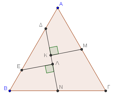 equilatera triangle cut